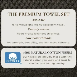 Linery Cotton Quick-Dry Textured 6 Pc Towel Set