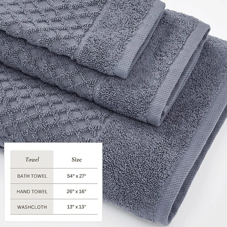 Linery Cotton Quick-Dry Textured 6 Pc Towel Set