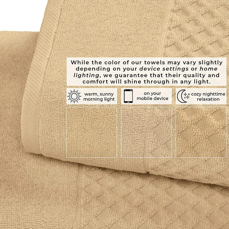 Linery Cotton Quick-Dry Textured 6 Pc Towel Set