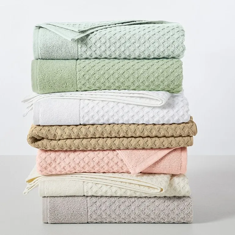 Linery Cotton Quick-Dry Textured 6 Pc Towel Set