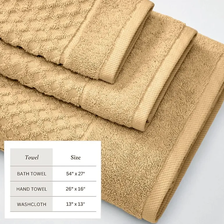 Linery Cotton Quick-Dry Textured 6 Pc Towel Set
