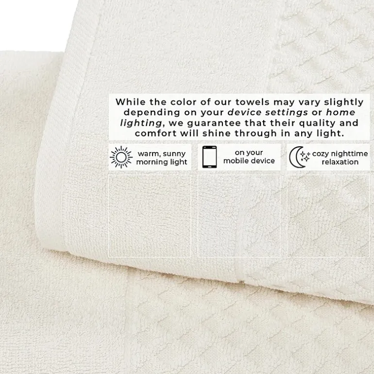 Linery Cotton Quick-Dry Textured 6 Pc Towel Set
