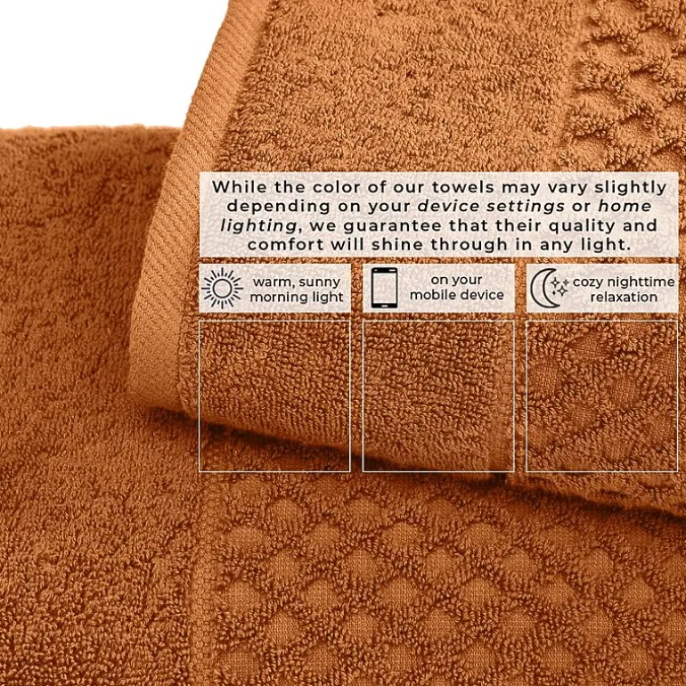Linery Cotton Quick-Dry Textured 6 Pc Towel Set
