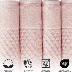 Linery Cotton Quick-Dry Textured 6 Pc Towel Set