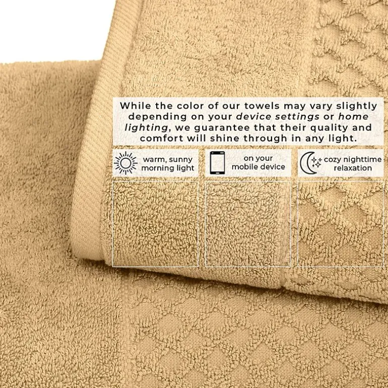 Linery Cotton Quick-Dry Textured 6 Pc Towel Set