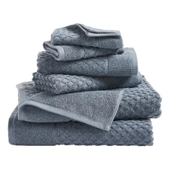 Linery Cotton Quick-Dry Textured 6 Pc Towel Set