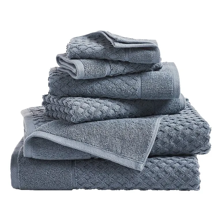 Linery Cotton Quick-Dry Textured 6 Pc Towel Set