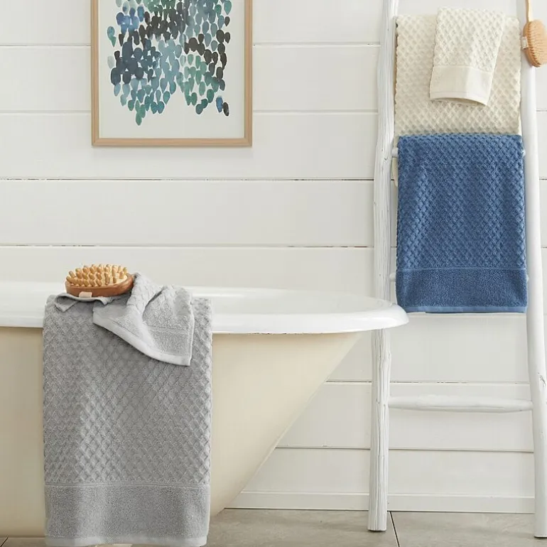 Linery Cotton Quick-Dry Textured 6 Pc Towel Set