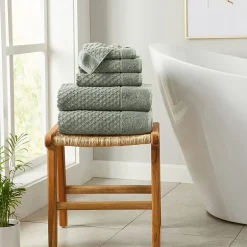 Linery Cotton Quick-Dry Textured 6 Pc Towel Set
