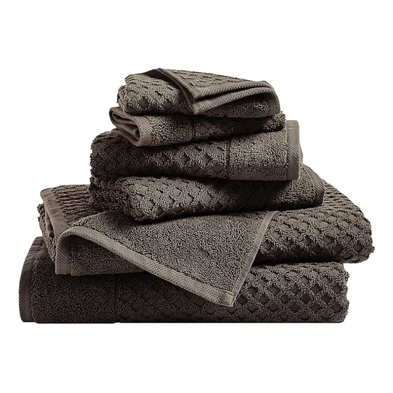 Linery Cotton Quick-Dry Textured 6 Pc Towel Set