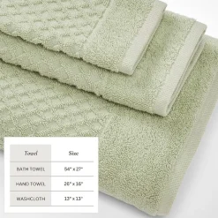 Linery Cotton Quick-Dry Textured 6 Pc Towel Set