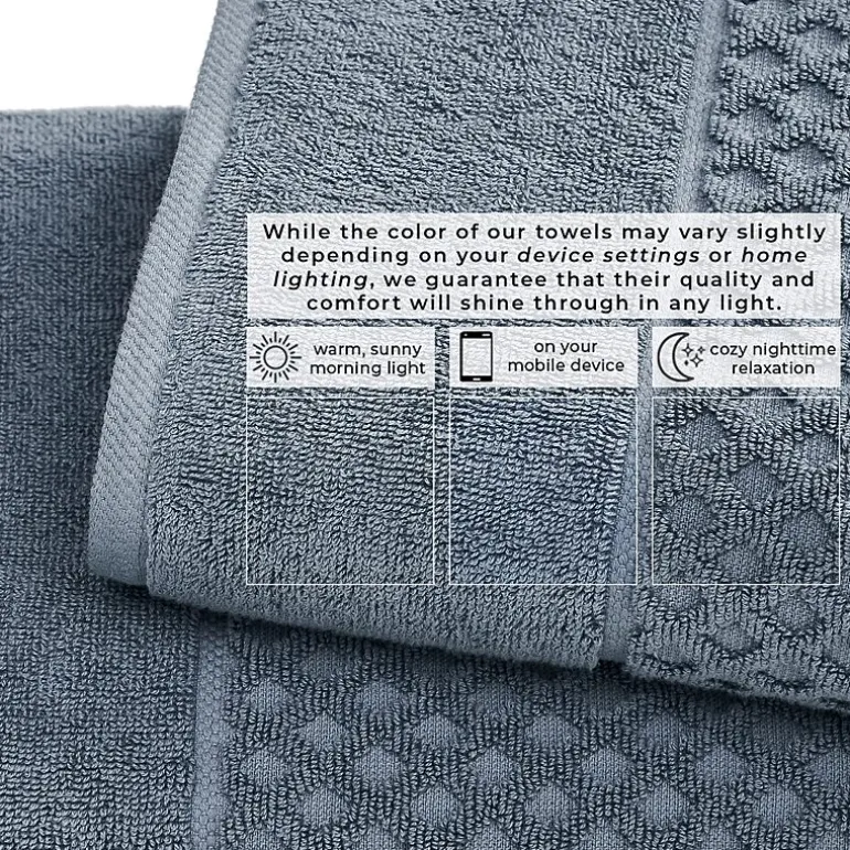 Linery Cotton Quick-Dry Textured 6 Pc Towel Set