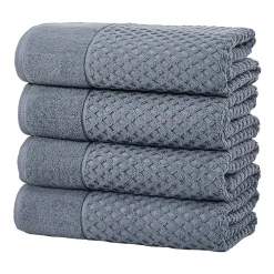 Linery Cotton Quick-Dry Textured 4 Pc Bath Towels