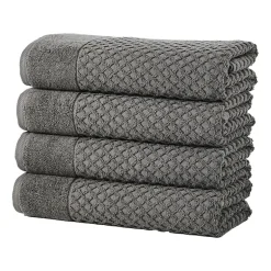 Linery Cotton Quick-Dry Textured 4 Pc Bath Towels
