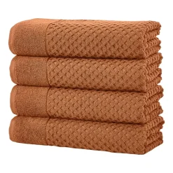 Linery Cotton Quick-Dry Textured 4 Pc Bath Towels
