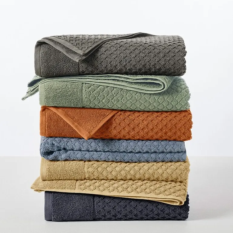 Linery Cotton Quick-Dry Textured 4 Pc Bath Towels