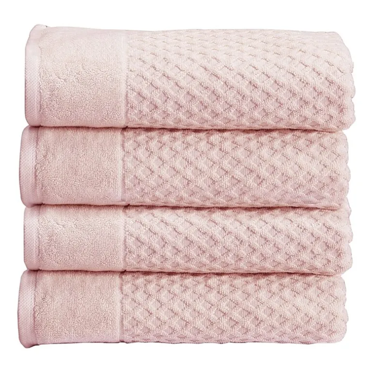 Linery Cotton Quick-Dry Textured 4 Pc Bath Towels