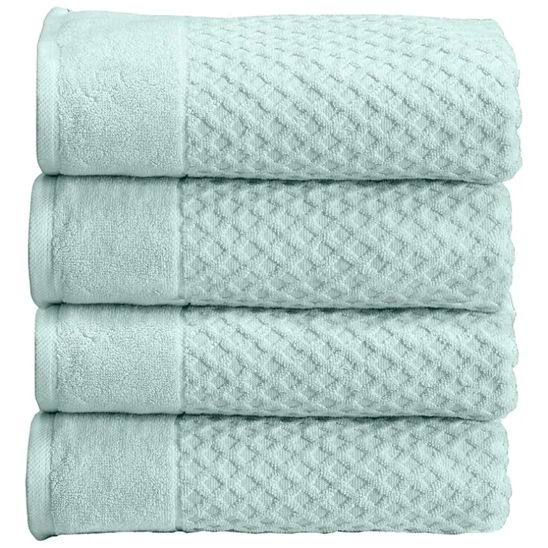 Linery Cotton Quick-Dry Textured 4 Pc Bath Towels