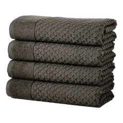 Linery Cotton Quick-Dry Textured 4 Pc Bath Towels