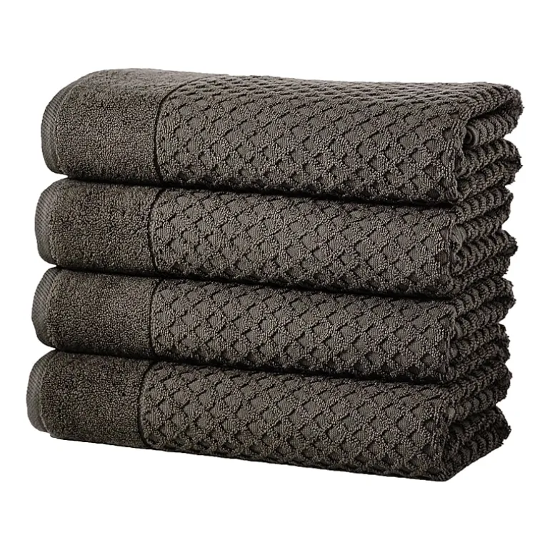 Linery Cotton Quick-Dry Textured 4 Pc Bath Towels