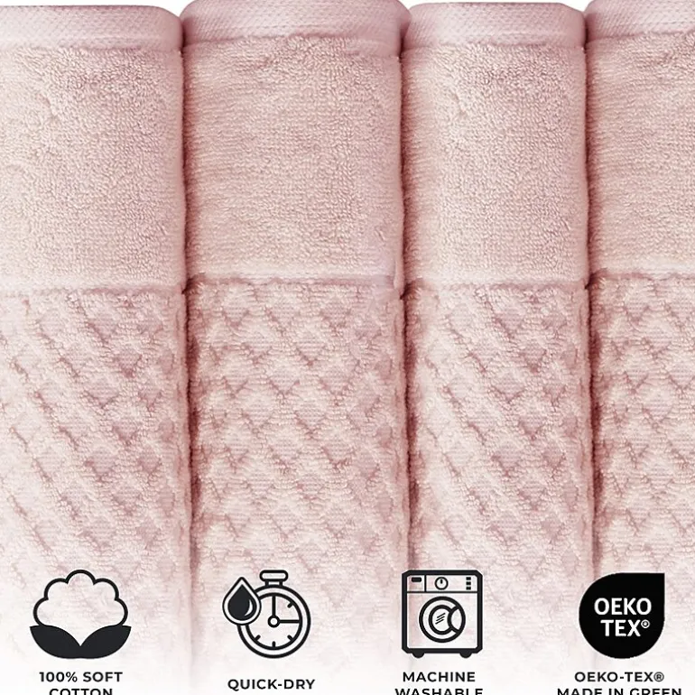 Linery Cotton Quick-Dry Textured 6 Pc Hand Towels