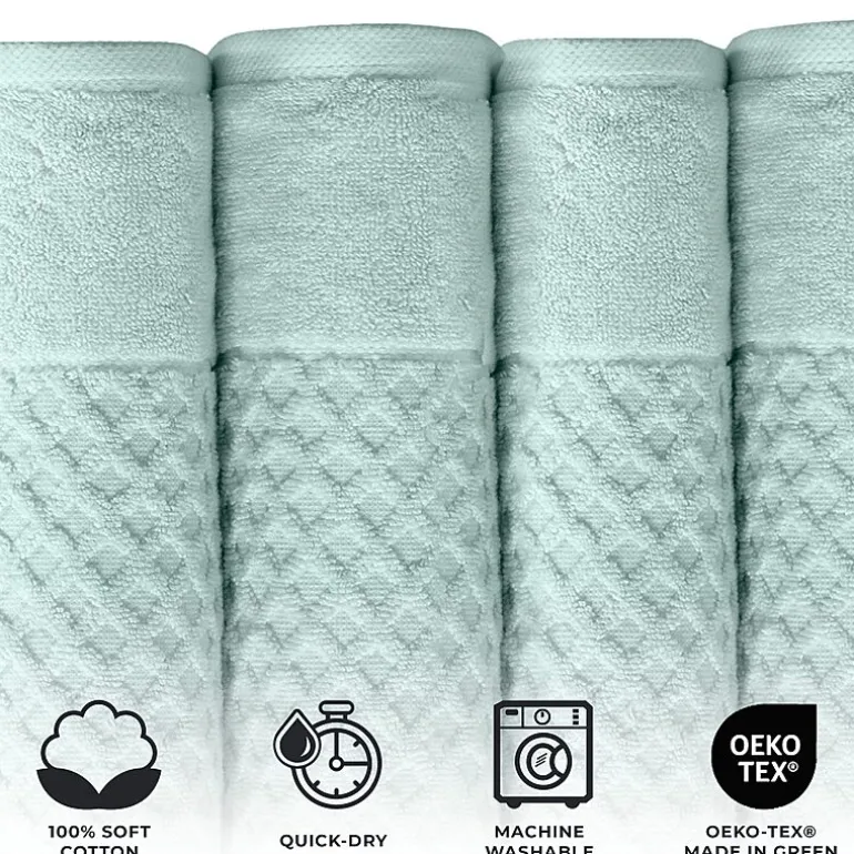 Linery Cotton Quick-Dry Textured 6 Pc Hand Towels