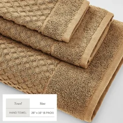 Linery Cotton Quick-Dry Textured 6 Pc Hand Towels