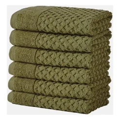 Linery Cotton Quick-Dry Textured 6 Pc Hand Towels