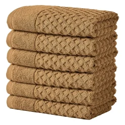 Linery Cotton Quick-Dry Textured 6 Pc Hand Towels