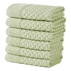 Linery Cotton Quick-Dry Textured 6 Pc Hand Towels