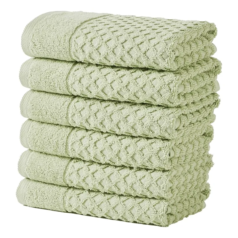 Linery Cotton Quick-Dry Textured 6 Pc Hand Towels