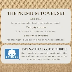Linery Cotton Quick-Dry Textured 6 Pc Hand Towels