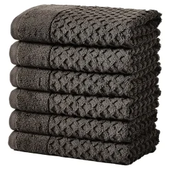 Linery Cotton Quick-Dry Textured 6 Pc Hand Towels