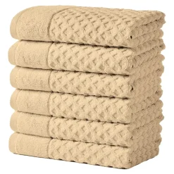 Linery Cotton Quick-Dry Textured 6 Pc Hand Towels