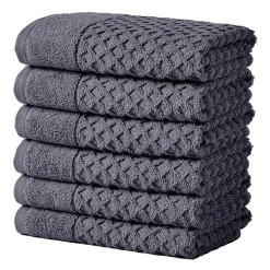 Linery Cotton Quick-Dry Textured 6 Pc Hand Towels