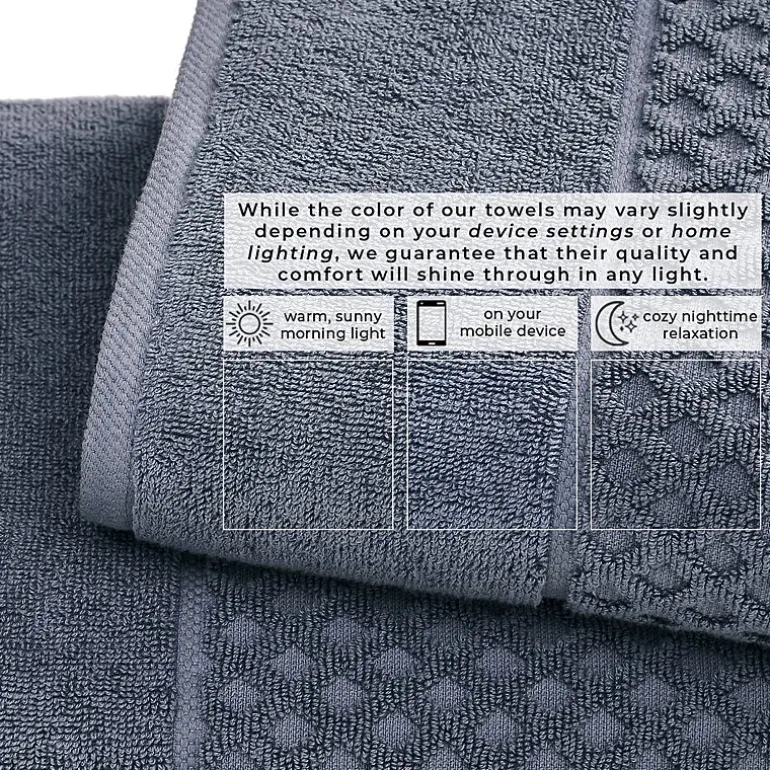 Linery Cotton Quick-Dry Textured 6 Pc Hand Towels