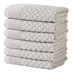 Linery Cotton Quick-Dry Textured 6 Pc Hand Towels