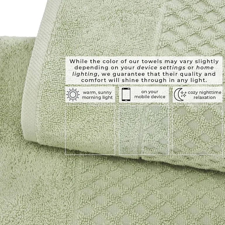 Linery Cotton Quick-Dry Textured 6 Pc Hand Towels