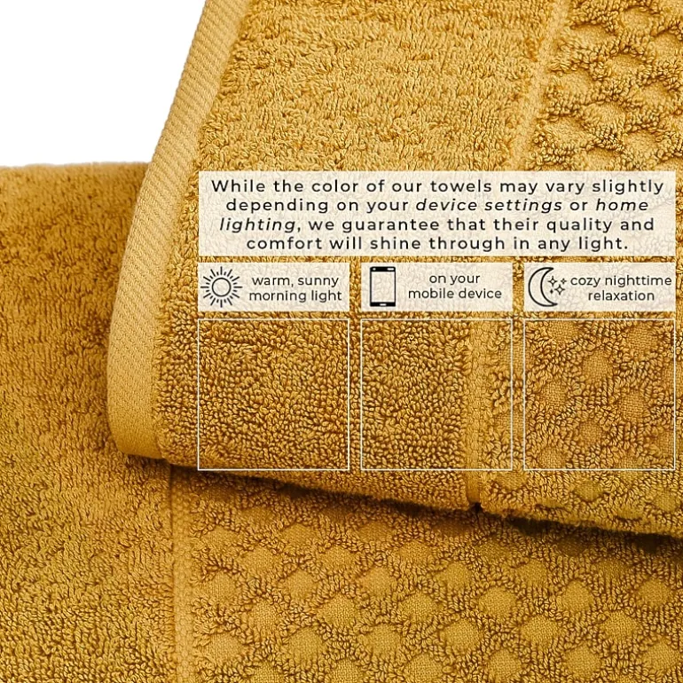 Linery Cotton Quick-Dry Textured 6 Pc Hand Towels