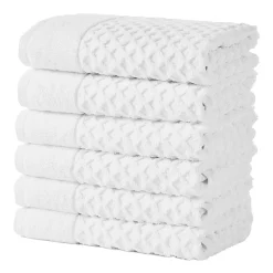 Linery Cotton Quick-Dry Textured 6 Pc Hand Towels