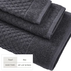 Linery Cotton Quick-Dry Textured 6 Pc Hand Towels