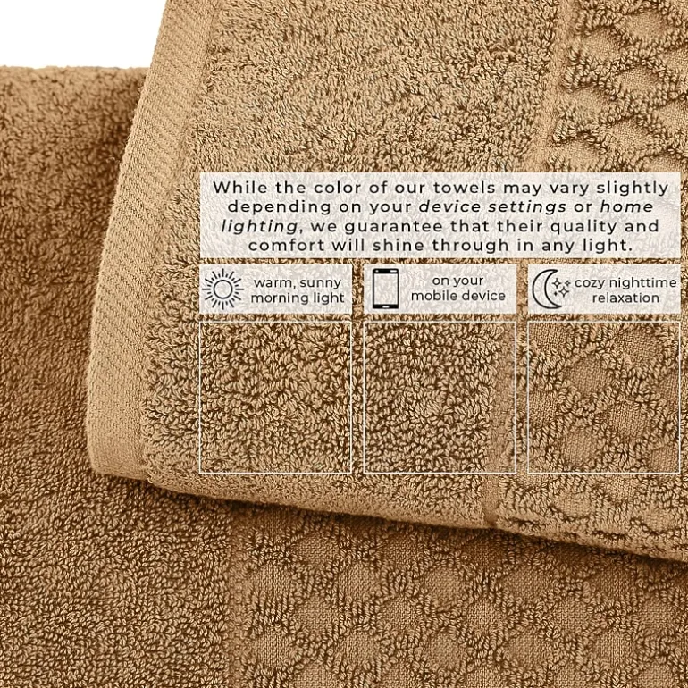 Linery Cotton Quick-Dry Textured 6 Pc Hand Towels
