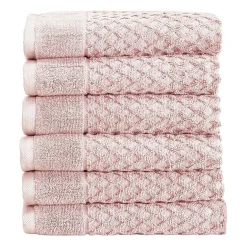 Linery Cotton Quick-Dry Textured 6 Pc Hand Towels