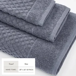 Linery Cotton Quick-Dry Textured 6 Pc Hand Towels