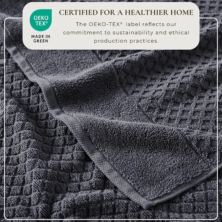 Linery Cotton Quick-Dry Textured 6 Pc Hand Towels