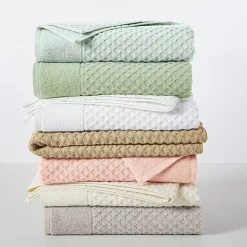Linery Cotton Quick-Dry Textured 6 Pc Hand Towels
