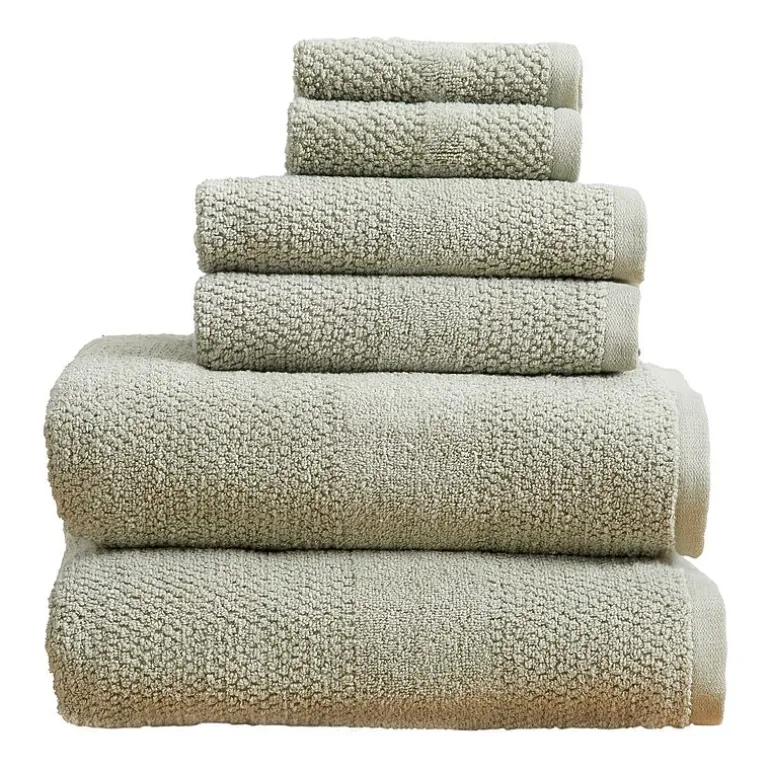 Linery Cotton Textured Weave 6-pc. Quick Dry Bath Towel Set
