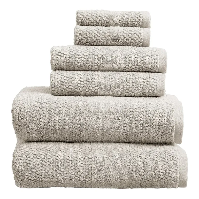 Linery Cotton Textured Weave 6-pc. Quick Dry Bath Towel Set