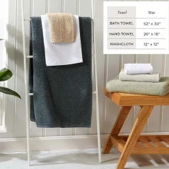 Linery Cotton Textured Weave 6-pc. Quick Dry Bath Towel Set