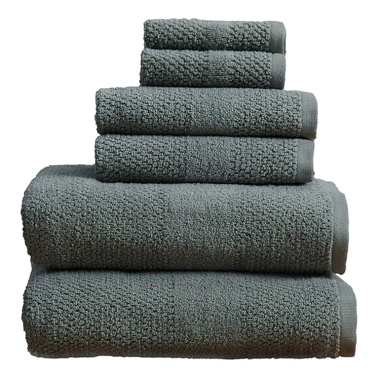 Linery Cotton Textured Weave 6-pc. Quick Dry Bath Towel Set